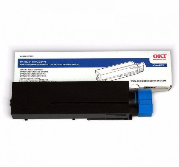 TONER OKIDATA MB491/B431 NEGRO 12,000 PÁG (44917617)