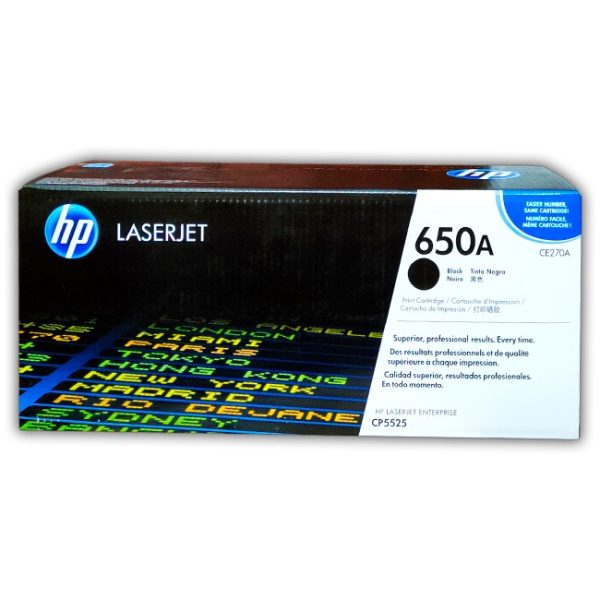 TONER HP CE270A (650A) L.J. CP5525 NEGRO