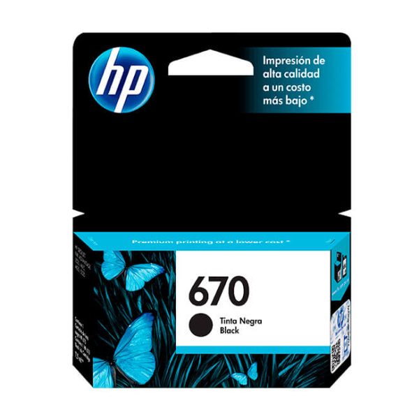 TINTA HP CZ113AL (670) NEGRO (250 PAG)