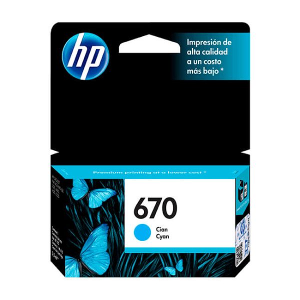 TINTA HP CZ114AL (670) CYAN (300 PAG)