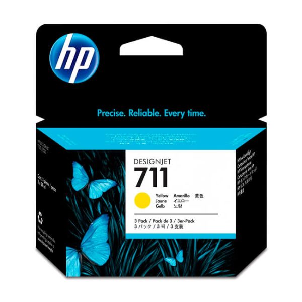 TINTA HP CZ136A (711) YELLOW 3 PACK 29 ML