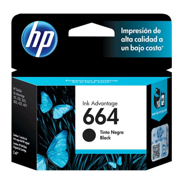 TINTA HP F6V29AL (664) NEGRO 120 PGS