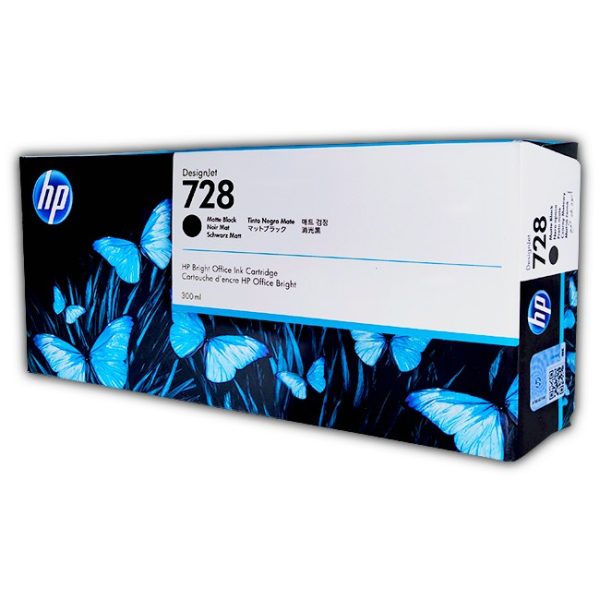 TINTA HP F9J68A (728) 300ML MATTE BLACK