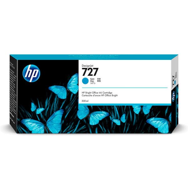 TINTA HP F9J76A (727) 300ML CYAN