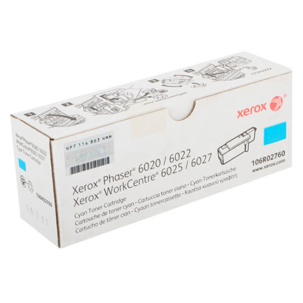 TONER XEROX 106R02760 CYAN (PH 6020/6022 / WC 6025/6027)